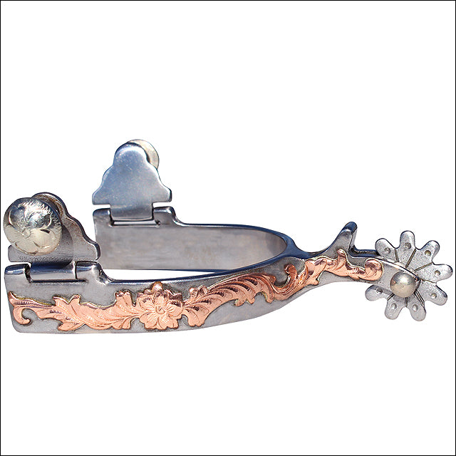 1" Band Professional Choice Horse Riding Roping Spur with Copper Pair - Uhorse
