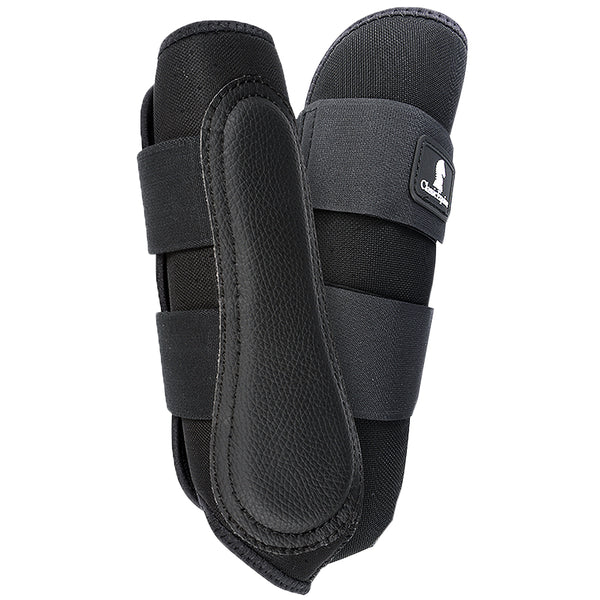 Black nylon horse leg boots with velcro straps - Uhorse