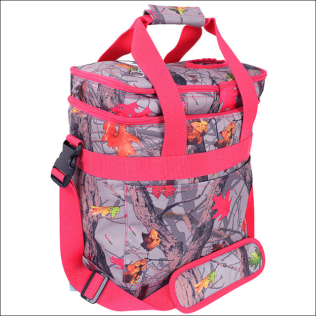 Pink nylon horse feed bag with camouflage pattern - Uhorse