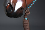 Classic Equine Premium Two Tone Polyster Nylon Durable Rope Halter Chocolate