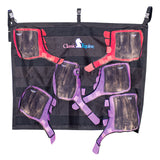 Classic Equine Horse Boots Quick Dry Hanging Wash Rack 4 Rows Hook Black