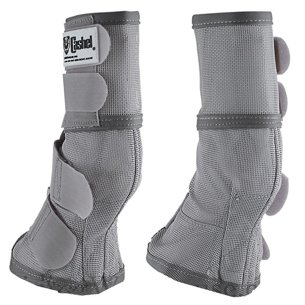 Gray nylon horse boots with neoprene padding - Uhorse