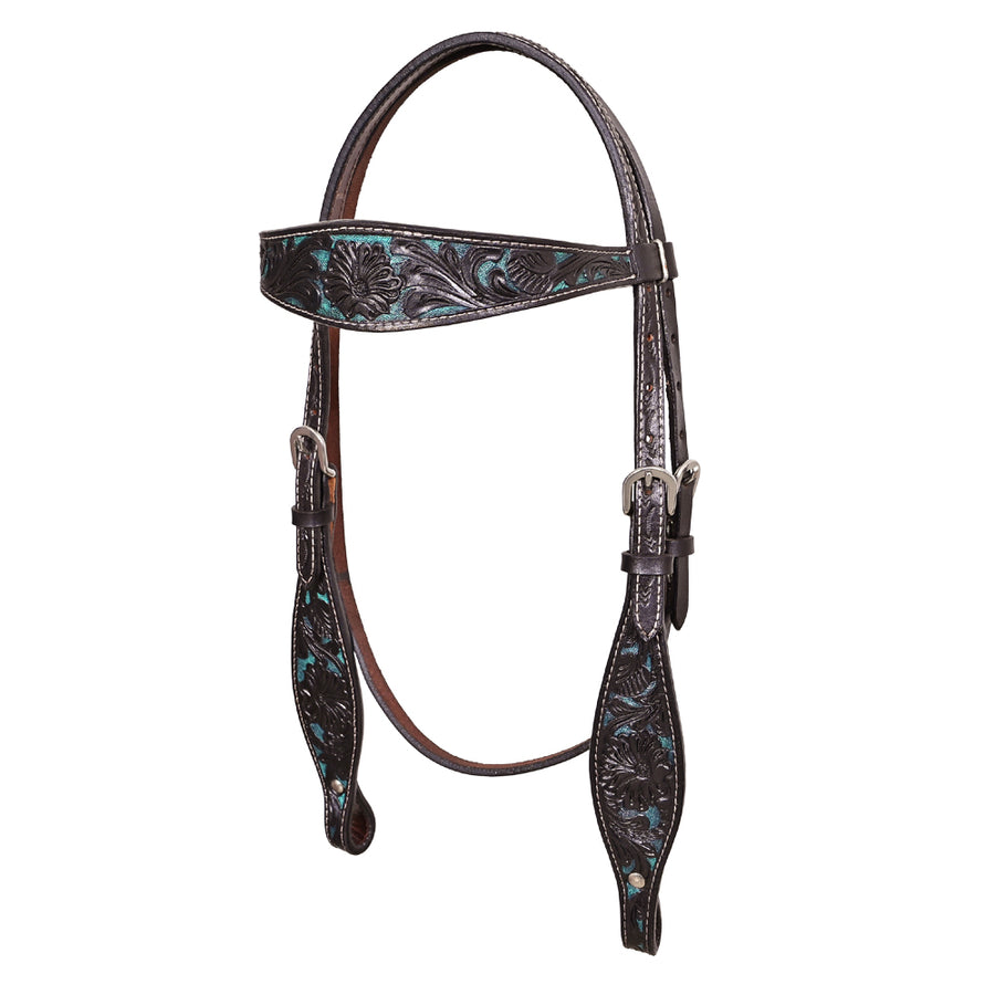 HILASON Western Horse Headstall Breast Collar Set Tack Genuine American Leather | For Horses Headstalls