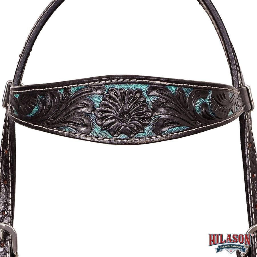 HILASON Western Horse Headstall Breast Collar Set Tack Genuine American Leather | For Horses Headstalls