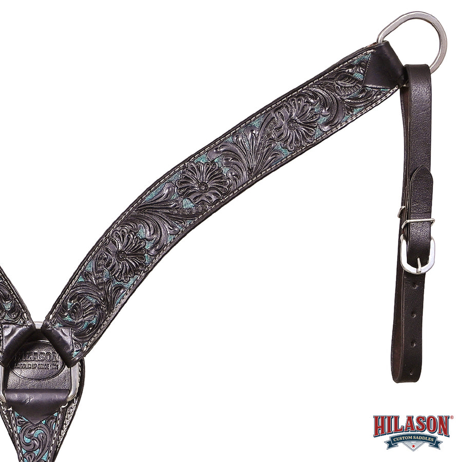 HILASON Western Horse Headstall Breast Collar Set Tack Genuine American Leather | For Horses Headstalls
