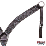 HILASON Western Horse Headstall Breast Collar Set Tack Genuine American Leather | For Horses Headstalls