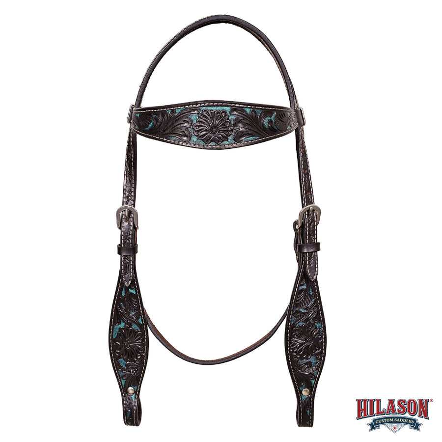 HILASON Western Horse Headstall Breast Collar Set Tack Genuine American Leather | For Horses Headstalls