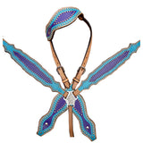 Hilason Western Horse Breast Collar Headstall Genuine Leather Tan