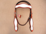 Hilason Western Horse Headstall & Breast Collar American Leather Tan