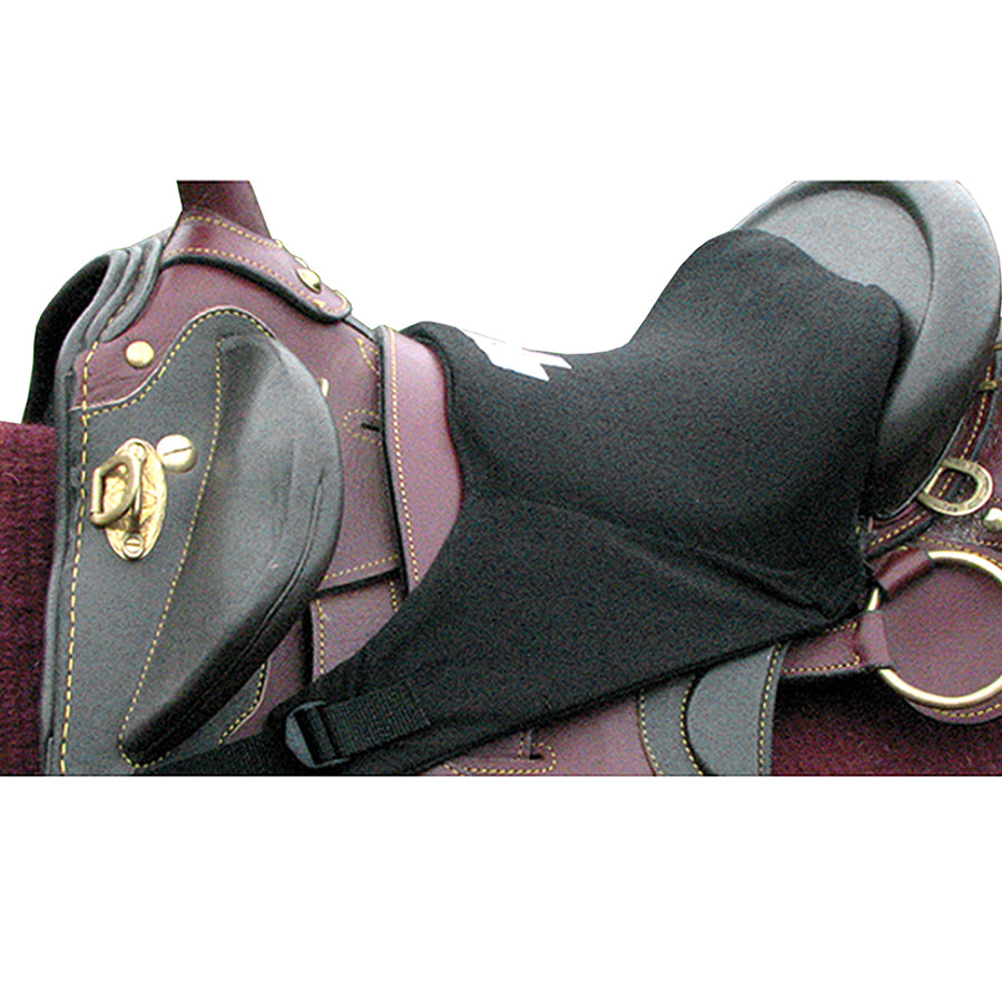 Western saddle seat with black fleece and burgundy leather - Uhorse