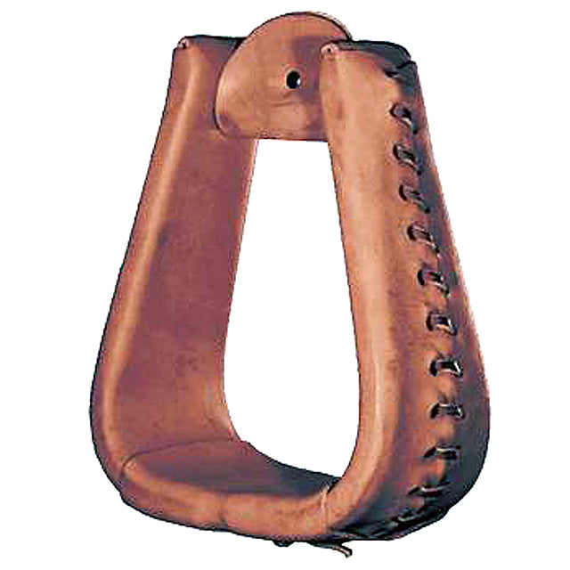 Tucker Ergo Balance Leather Laced H. Saddle Stirrups Pair Golden – by Hilason – Cowboy and equestrian accessories