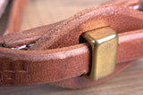 3/4' Hilason Hermann Oak Leather Quick Change Cheeks Horse Browband Headstall