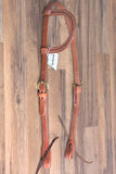 Hilltop Hermann Oak Leather Laced Cheeks Horse One Year Browband Headstall
