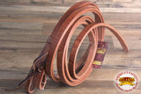Hilason Leather Horse Split Reins Water Loops Tie Laces