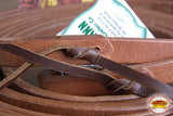 Hilason Leather Horse Split Reins Water Loops Tie Laces