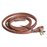 1/2 in X 8 Ft Hilason Leather Flat Horse Roping Reins W/ Snap