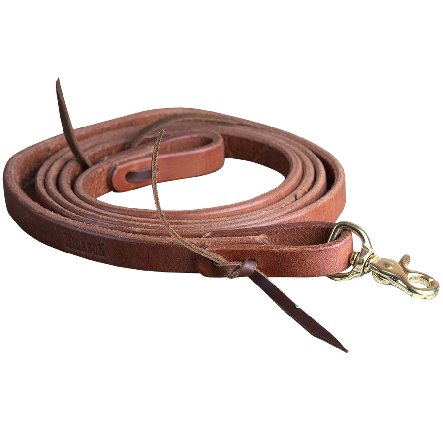 HILASON Hermann Oak Harness Leather Water Loop Tie Rein Brown 8Ft. - Uhorse