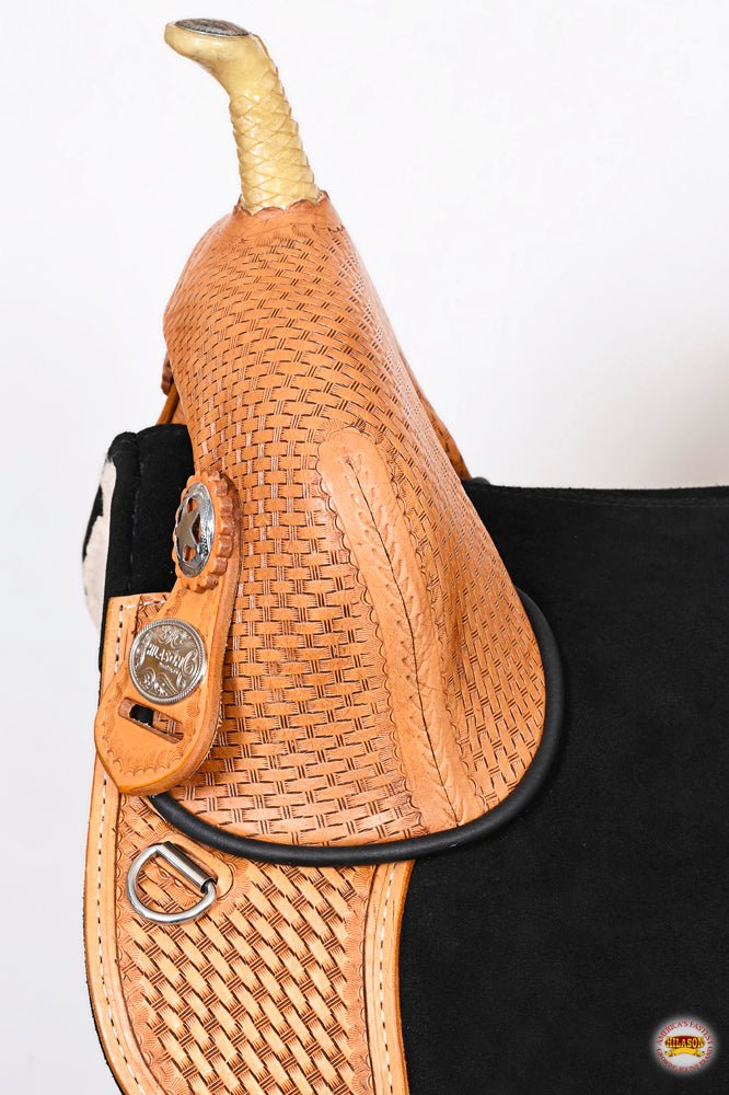 HILASON Western Horse Treeless Trail Barrel Saddle American Leather | for Horses