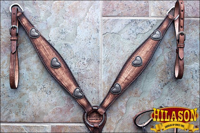 HILASON Western Horse Headstall Breast Collar Set Tack American Leather