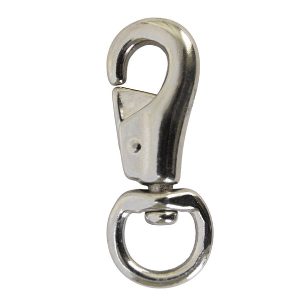 HILASON 7/8 In. X 4 Horse Tack Malleable Iron Nickel Plated Bull Snap - Uhorse