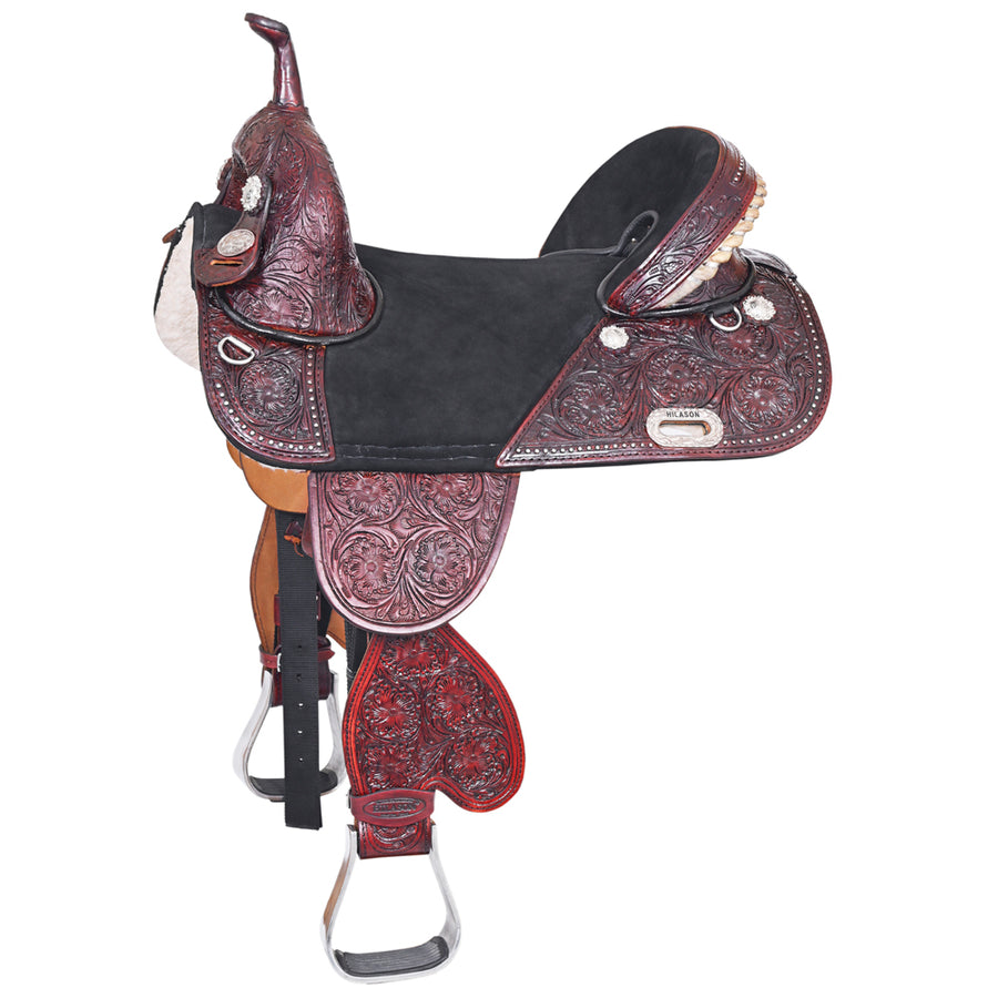 HILASON Western Horse Saddle Treeless Trail Barrel Leather | for Horses - Uhorse