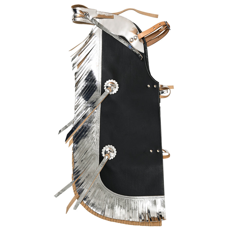 Hilason Pro Rodeo Bull Riding Chaps Western Leather Kids Junior Youth - Uhorse