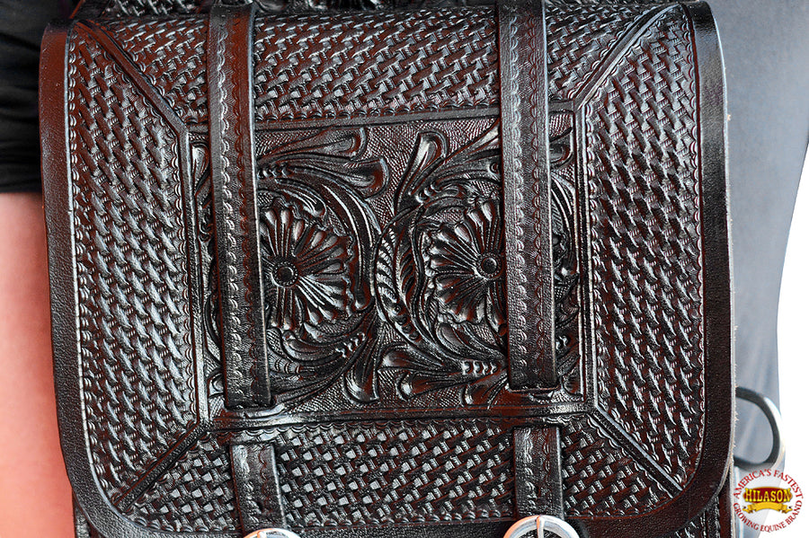 Hilason Western Leather Cowboy Trail Ride Horse Saddle Shoulder Bag