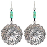 Angel Ranch Jewelry Womens Earrings Scalloped Beads Silver E109