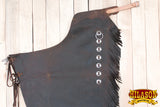 Handmade Hilason Working Genuine Leather Chinks Chaps Dark Brown