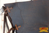 HILASON Handmade Working Genuine Leather Chinks Dark Brown | Chaps Western Riding for Adults Hand Tooled Adult
