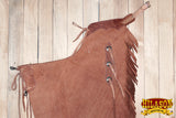 Bull Riding Chinks Chaps Handcrafted Working Genuine Leather Brown