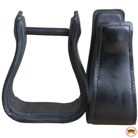 HILASON Horse Western Saddle Stirrup Leather Stirrups Pair | Western Horse Stirrups | Saddle Stirrups Leather | Horse Riding Stirrups | Wooden Core Stirrups | Ergonomic Saddle Stirrups