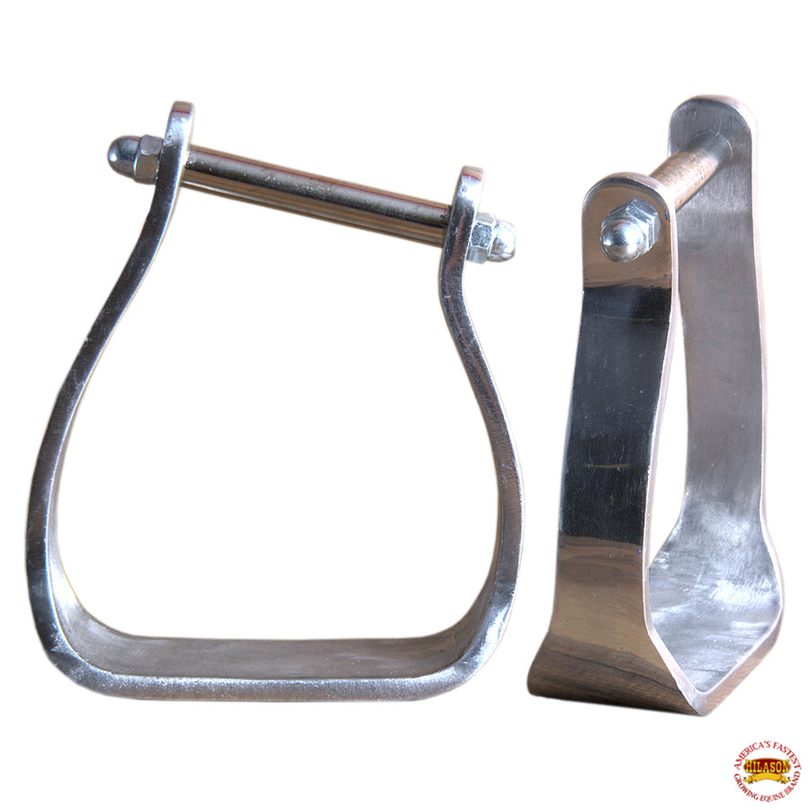 HILASON Horse Western Saddle Stirrup Tack Angled Slanted Aluminum Stirrups | Ergonomic for Rider - Uhorse
