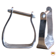 HILASON Horse Western Saddle Stirrup Tack Angled Slanted Aluminum Stirrups | Ergonomic for Rider