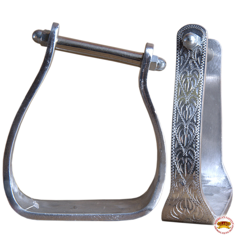 HILASON Horse Western Saddle Stirrup Tack Angled Slanted Aluminum Stirrups | Lightweight Stirrups| Sloped - Uhorse