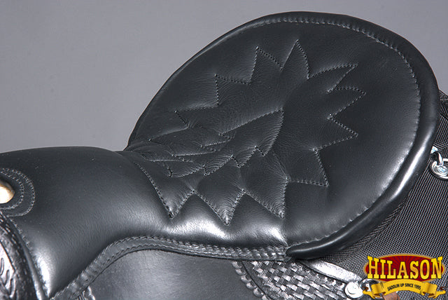 HILASON Western Gaited Trail Pleasure Endurance Horse American Leather Saddle | Treeless for Horses