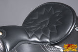 HILASON Western Gaited Trail Pleasure Endurance Horse American Leather Saddle | Treeless for Horses