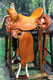 HILASON Western Horse Saddle American Leather Ranch Roping Trail Beige | Hand Tooled | Horse Saddle | Western Saddle | Wade & Roping Saddle | Horse Leather Saddle | Saddle For Horses