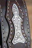 42" Roper Silver Buckle Leather Mens Belt 1-1/2" Wide Brown