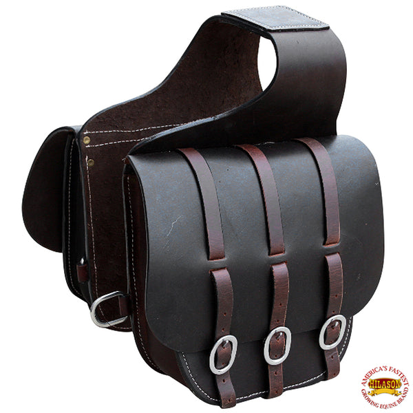 11 X 10.5 In Horse Western Saddle Bag Leather Cowboy Trail Ride Hilason - Uhorse