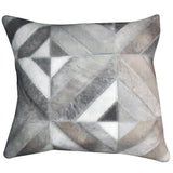 Hilason Pl503-F Cowhide Leather Hair-On Patchwork Cushion Pillow Cover