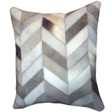Pl504-F Cowhide Leather Hair-On Patchwork Cushion Pillow Cover