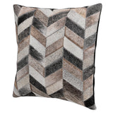 Hilason  Cowhide Leather Hair-On Patchwork Cushion Pillow Cover