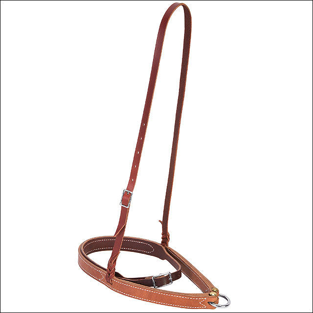 1/2" Horse Tack Soft Latigo Leather Noseband Caveson Combo Pack - Uhorse