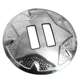 2pk Hilason W. Tk. Brass Nickel Plt. Headstall Saddle Concho by Hilason – Cowboy and equestrian accessories