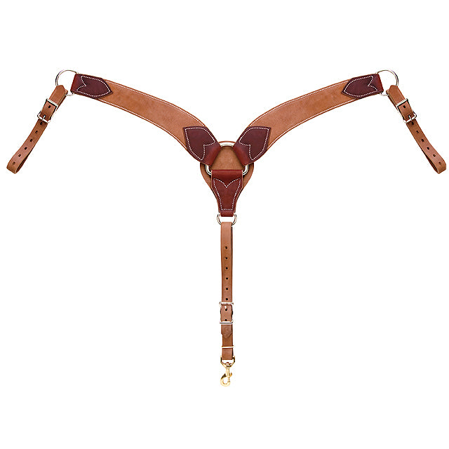 Weaver Durable Harness And Latigo Leather Roper Accent Breast Collar – by Hilason – Cowboy and equestrian accessories