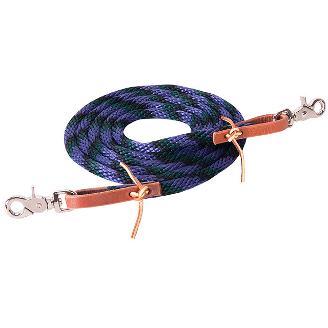 3/8" X 8' Weaver Leather Ends Poly Roper Rein W/ Scissor Snap Purple by Hilason – Cowboy and equestrian accessories