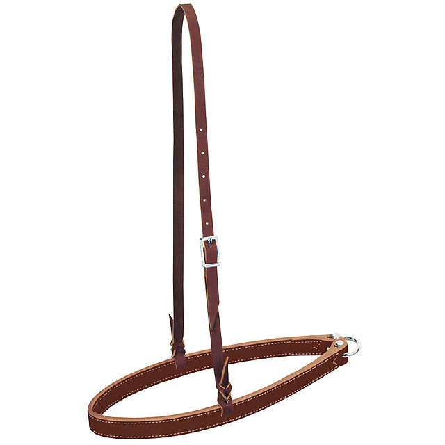 Horizons Ring Bolt Durable Leather Noseband Standard Tan - Uhorse