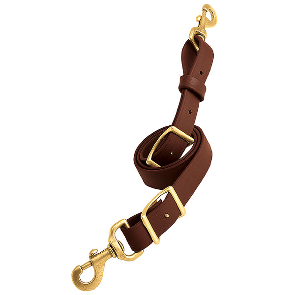 1" X 40" Synthetic Webbing Durable Tie Down Strap with Brass Snap Brown - Uhorse