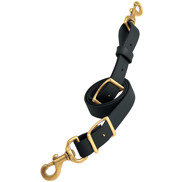 1" X 40" Synthetic Webbing Durable Tie Down Strap with Brass Snap Black - Uhorse